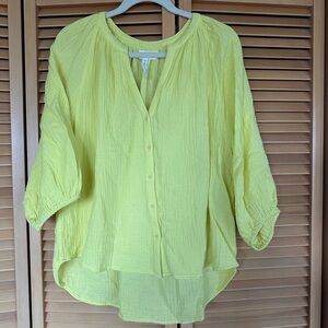 Apiece Apart - Lightweight Yellow Button-Front Women's Top